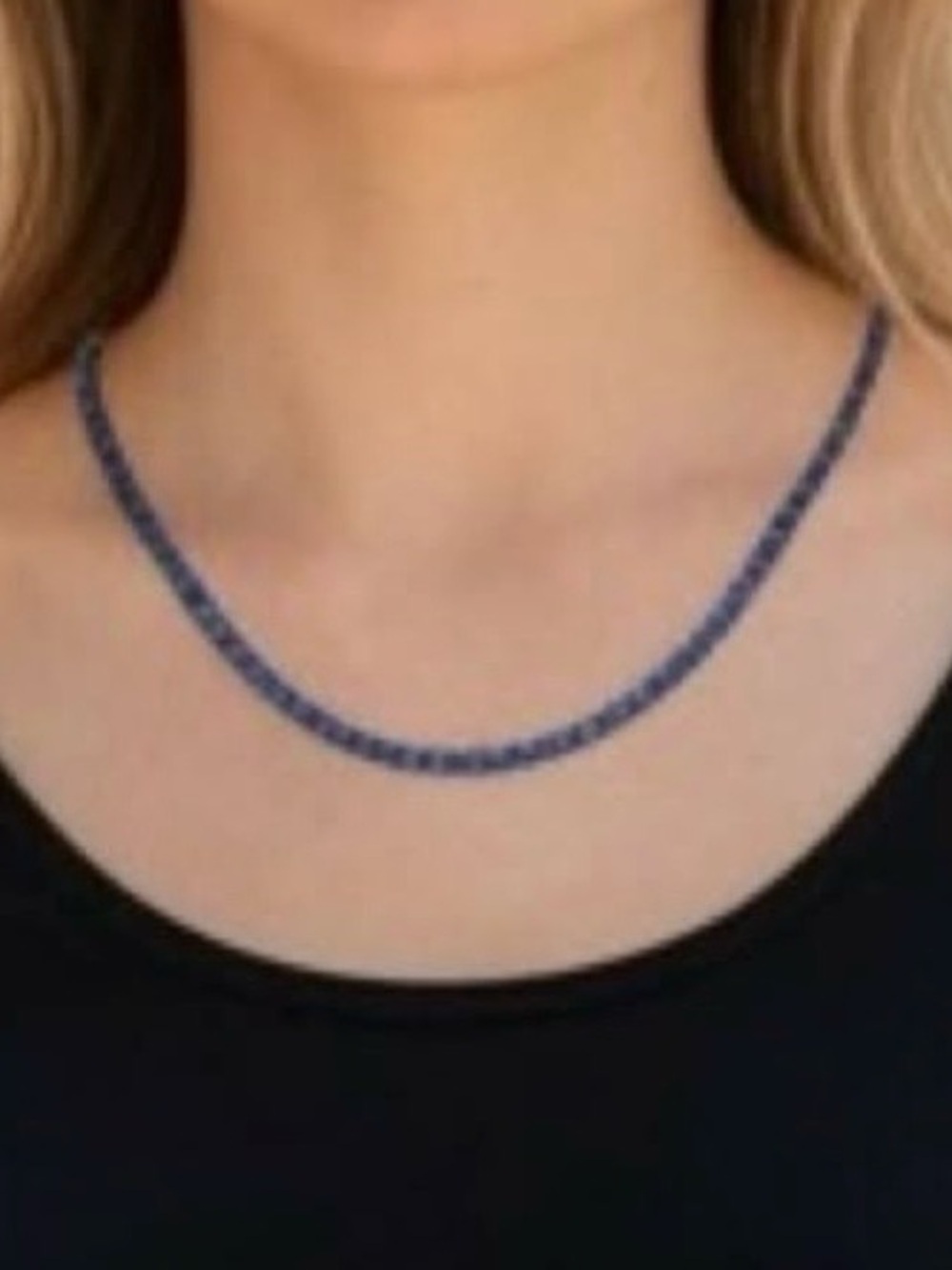 Blue Beaded Women's Necklace #19